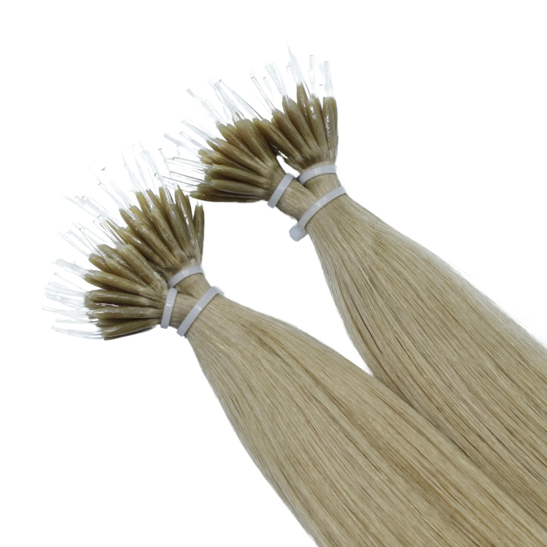 18" Nano Tip Ash Blondette Human Hair Extensions - Lily