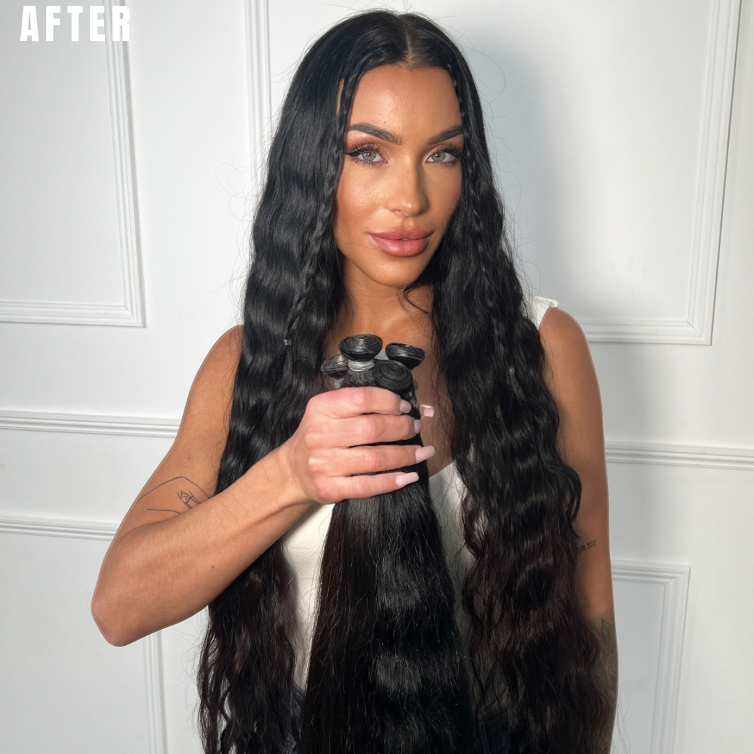 Two clip hair extensions bangs