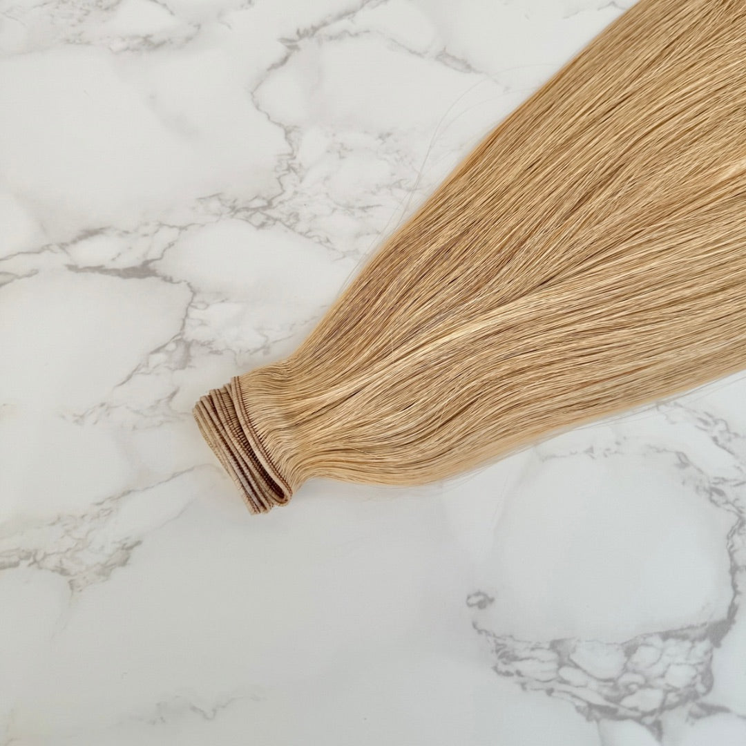 24" Genius Weft #12 Strawberry Blonde Human Hair Extensions - Olivia