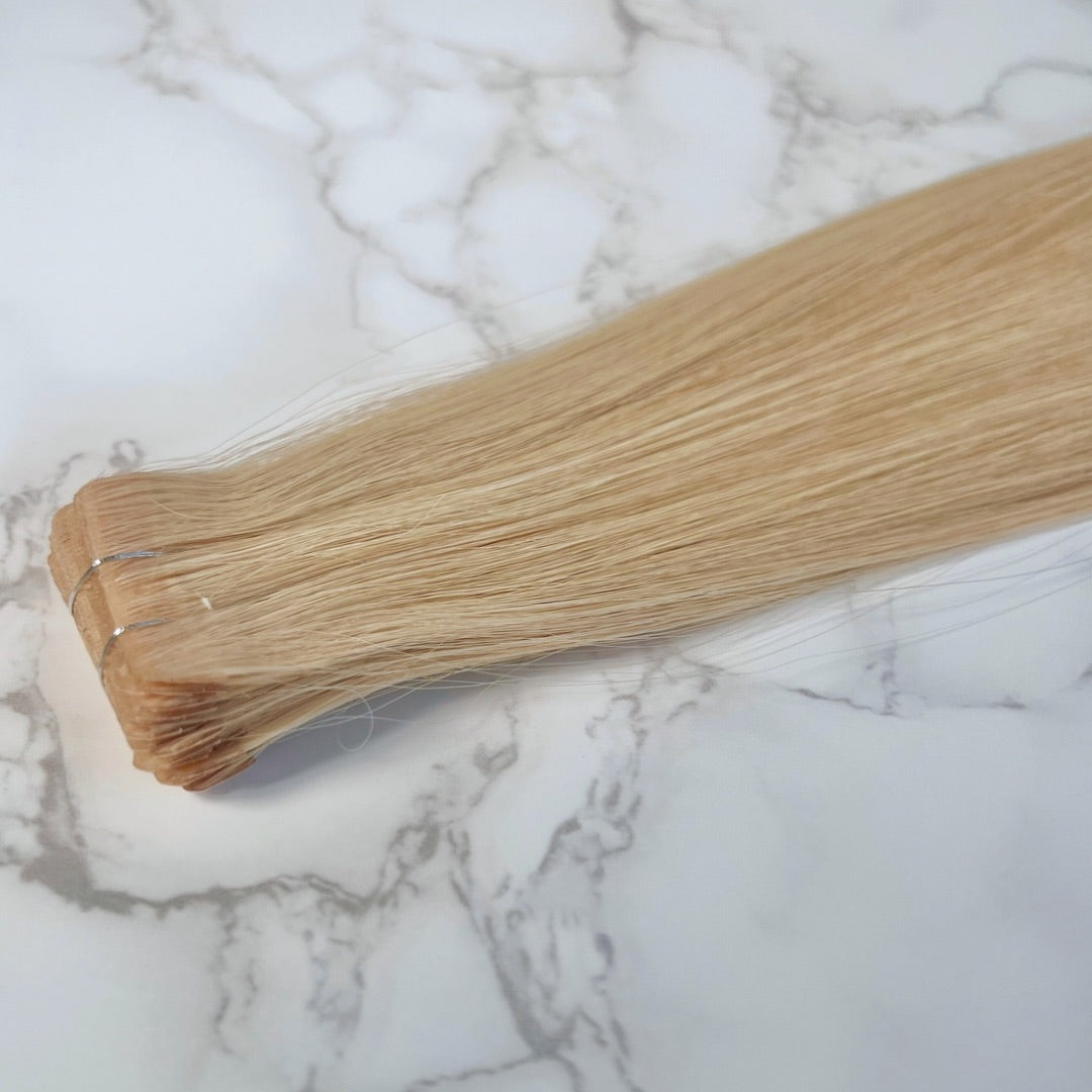 26" Invisible Tape Champagne Blonde Human Hair Extensions - Lucy