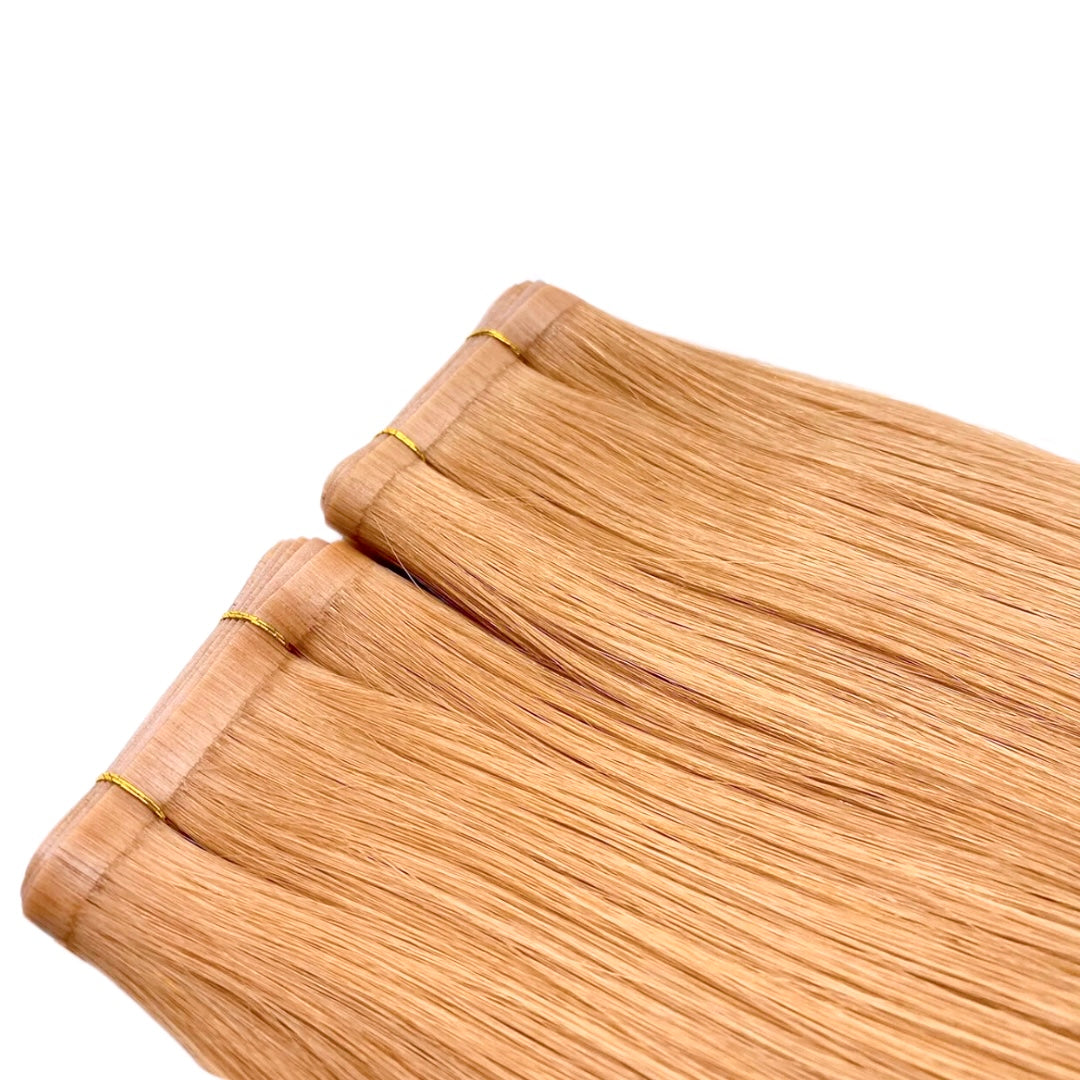 16" Tape Weft Auburn Human Hair Extensions - Izzy