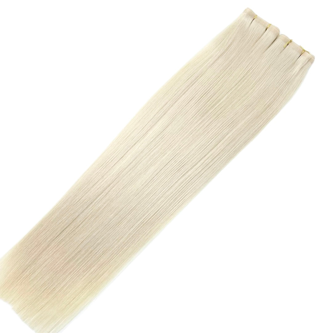 30" Tape Weft #PLA/9C Mix Beige Blonde Human Hair Extensions - Marilyn