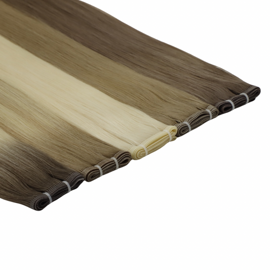 Flat Weft Human Hair Extensions 16”-22”