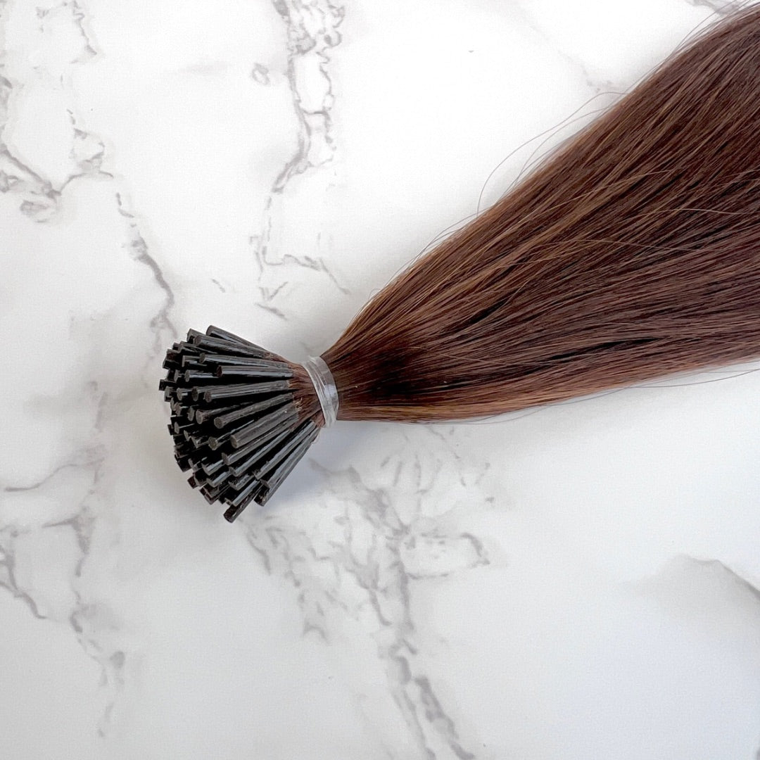 18" I Tip Espresso Human Hair Extensions - Bethany