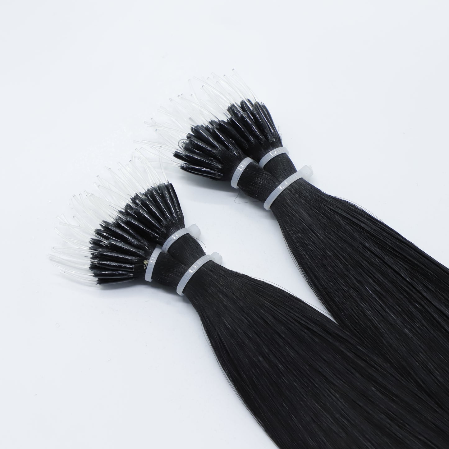 20" Nano Tip Jet Black Human Hair Extensions - Casey