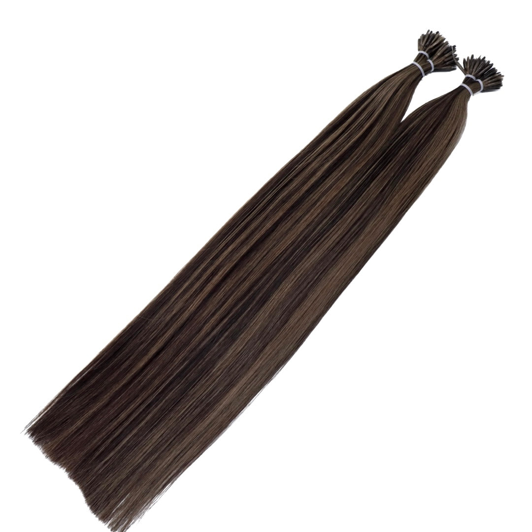 26” Nano Tip Sweet Chocolate Human Hair Extensions - Millie