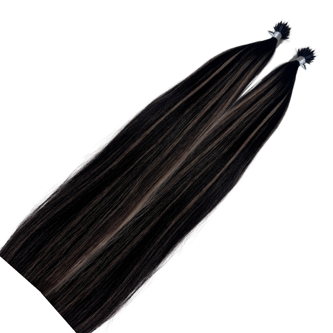 22" Nano Tip Creamy Americano Human Hair Extensions - Khloe