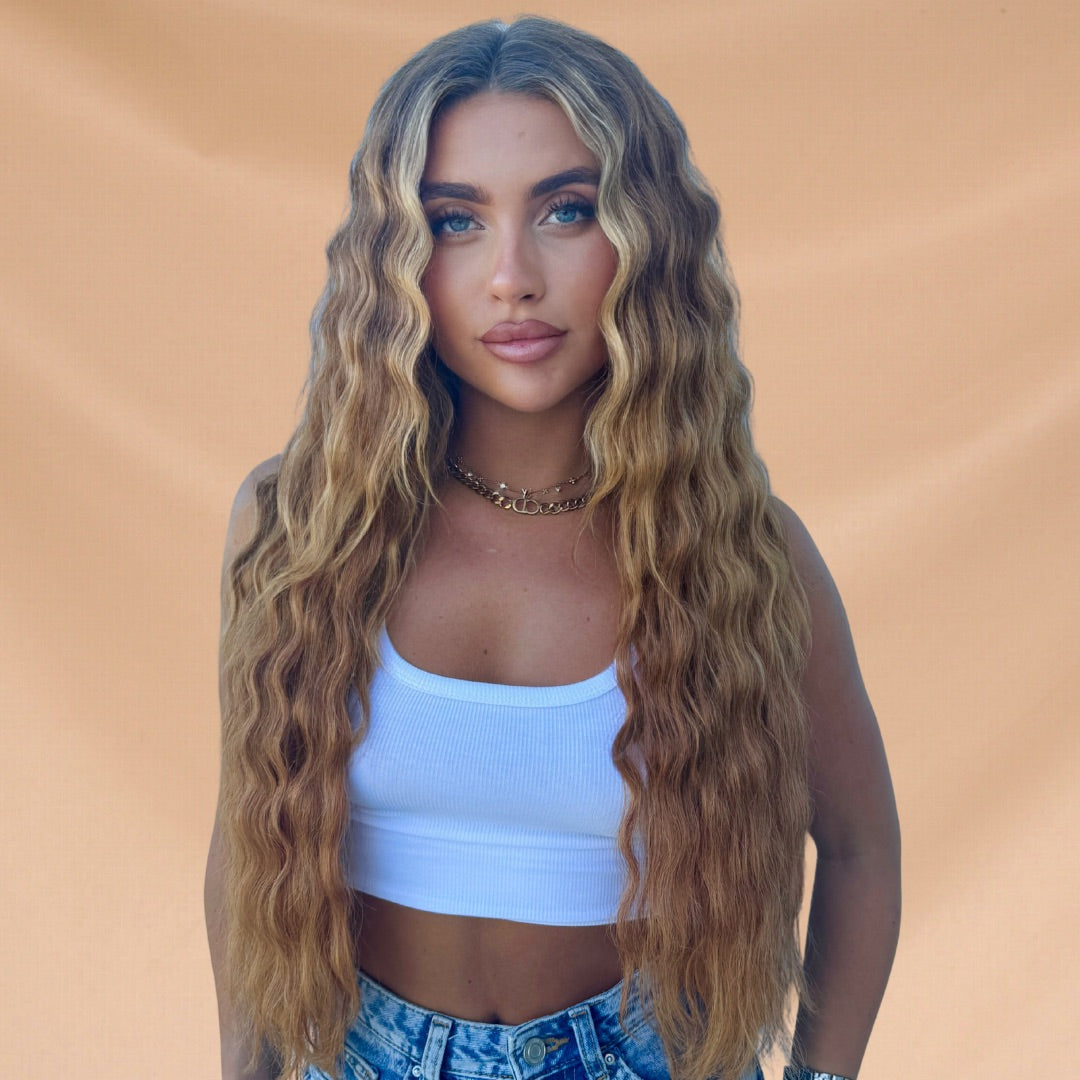 16" Invisible Tape Auburn Human Hair Extensions - Izzy