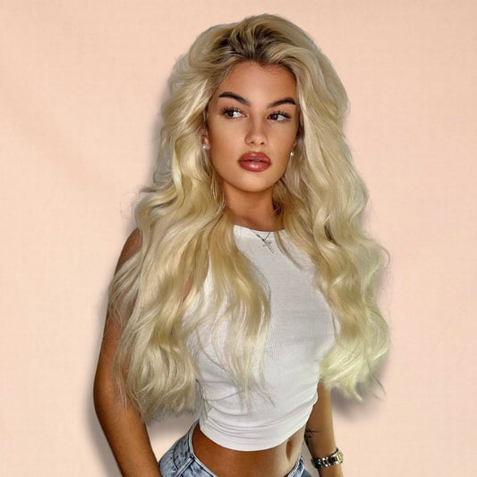 16" Tape Weft Golden Blonde Human Hair Extensions - Keisha