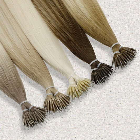 Nano Tip Human Hair Extensions. Luxe Platinum Range 24-26”