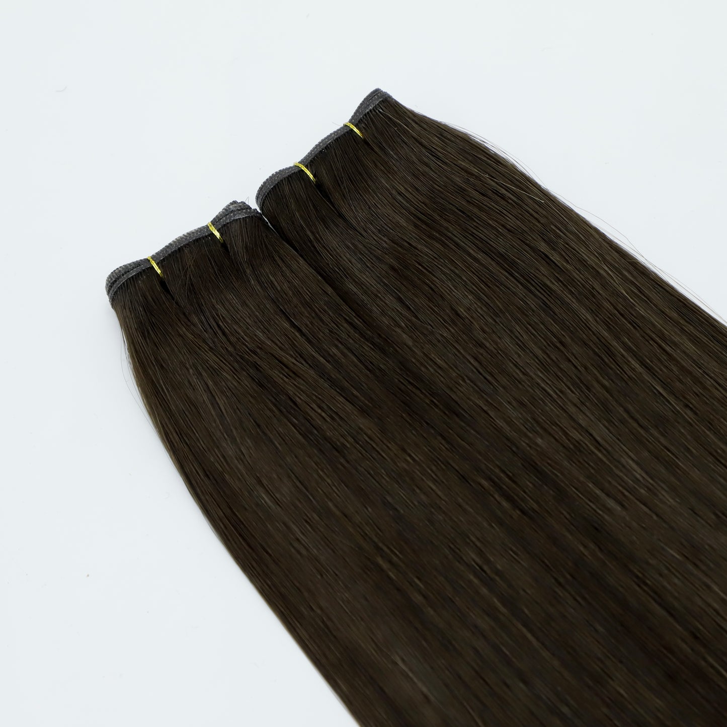 24" Genius Weft #1A Espresso Human Hair Extensions - Bethany