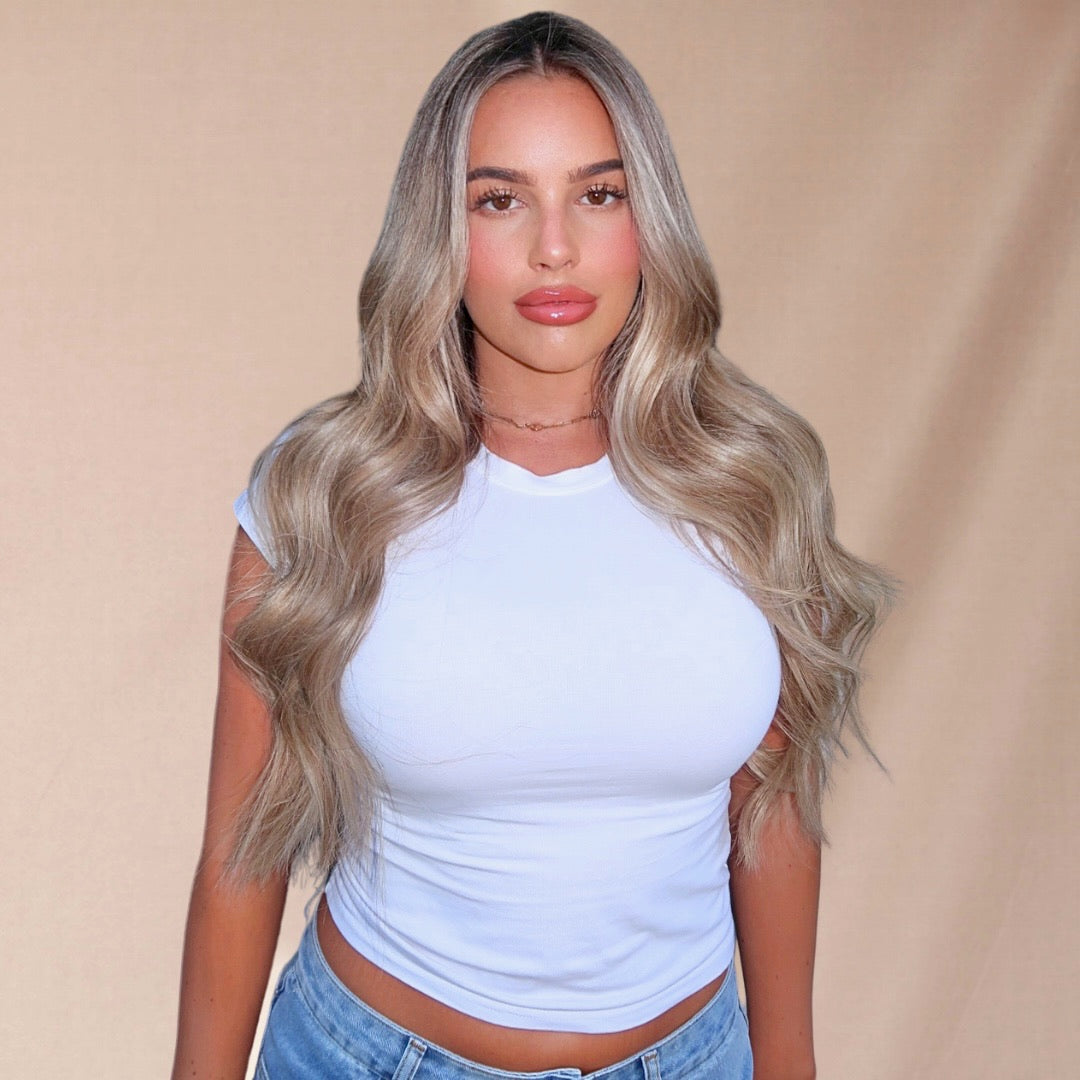 28" Genius Weft Mixed Pearl Human Hair Extensions - Halle