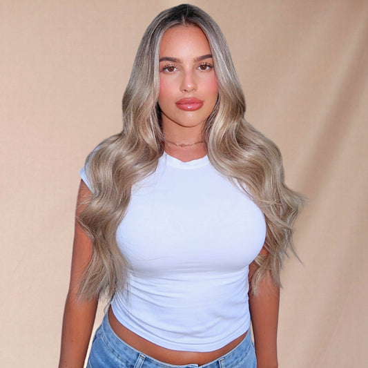 26" Invisible Tape Mixed Pearl Human Hair Extensions - Halle