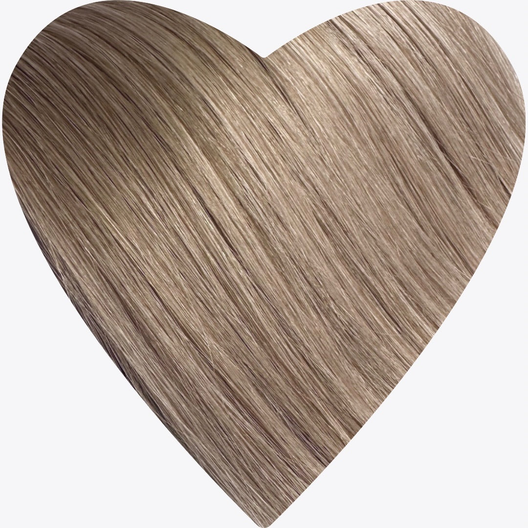 20" Invisible Tape Light Ash Truffle Human Hair Extensions - Zoe