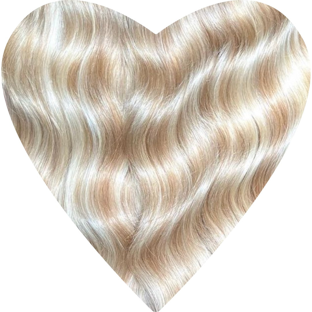 28" Invisible Tape Highlighted Blonde Human Hair Extensions - Mariah