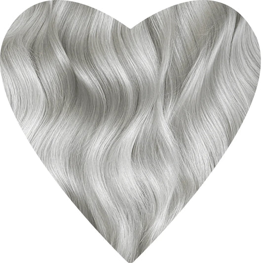 26" Nano Tip Dark Silver Human Hair Extensions - Jess