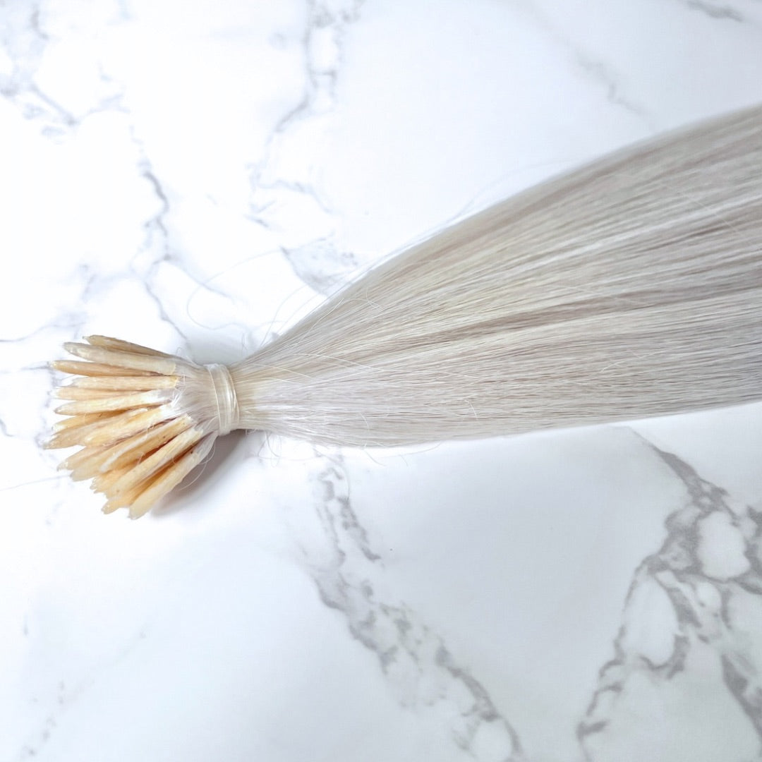 28" I Tip Mix Light Silver Human Hair Extensions - Sophie