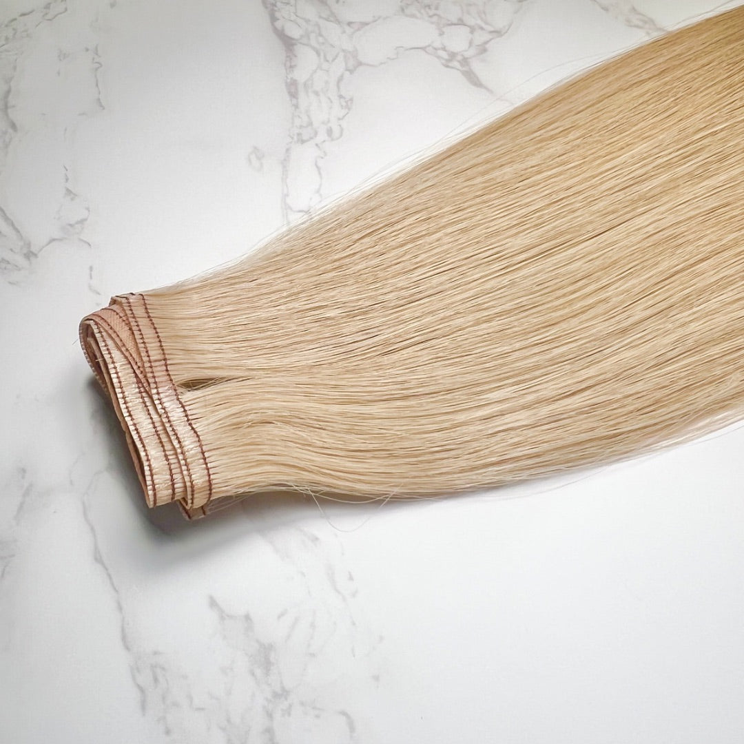 28" Genius Weft #6C Bronde Human Hair Extensions - Hannah