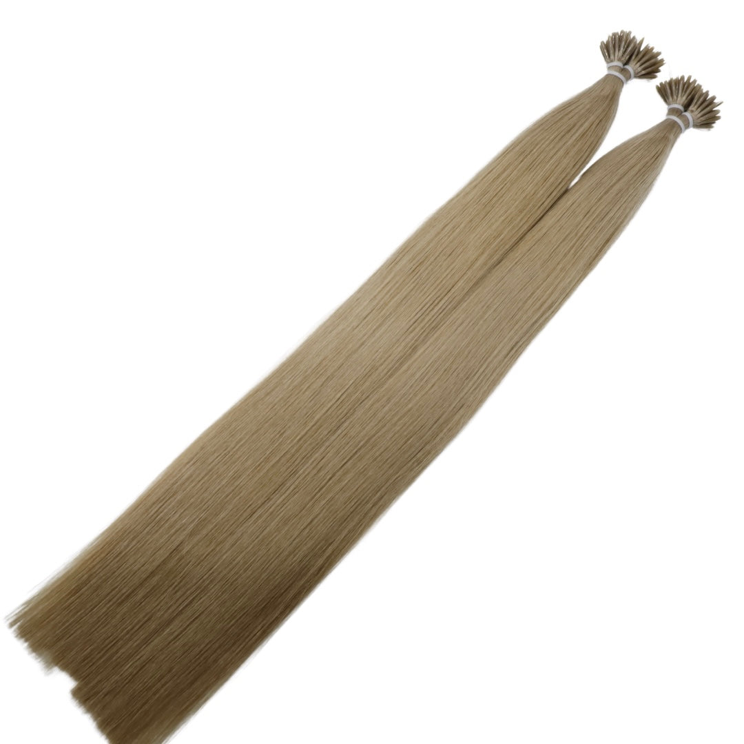 24" Nano Tip Light Mocha Human Hair Extensions - Sasha