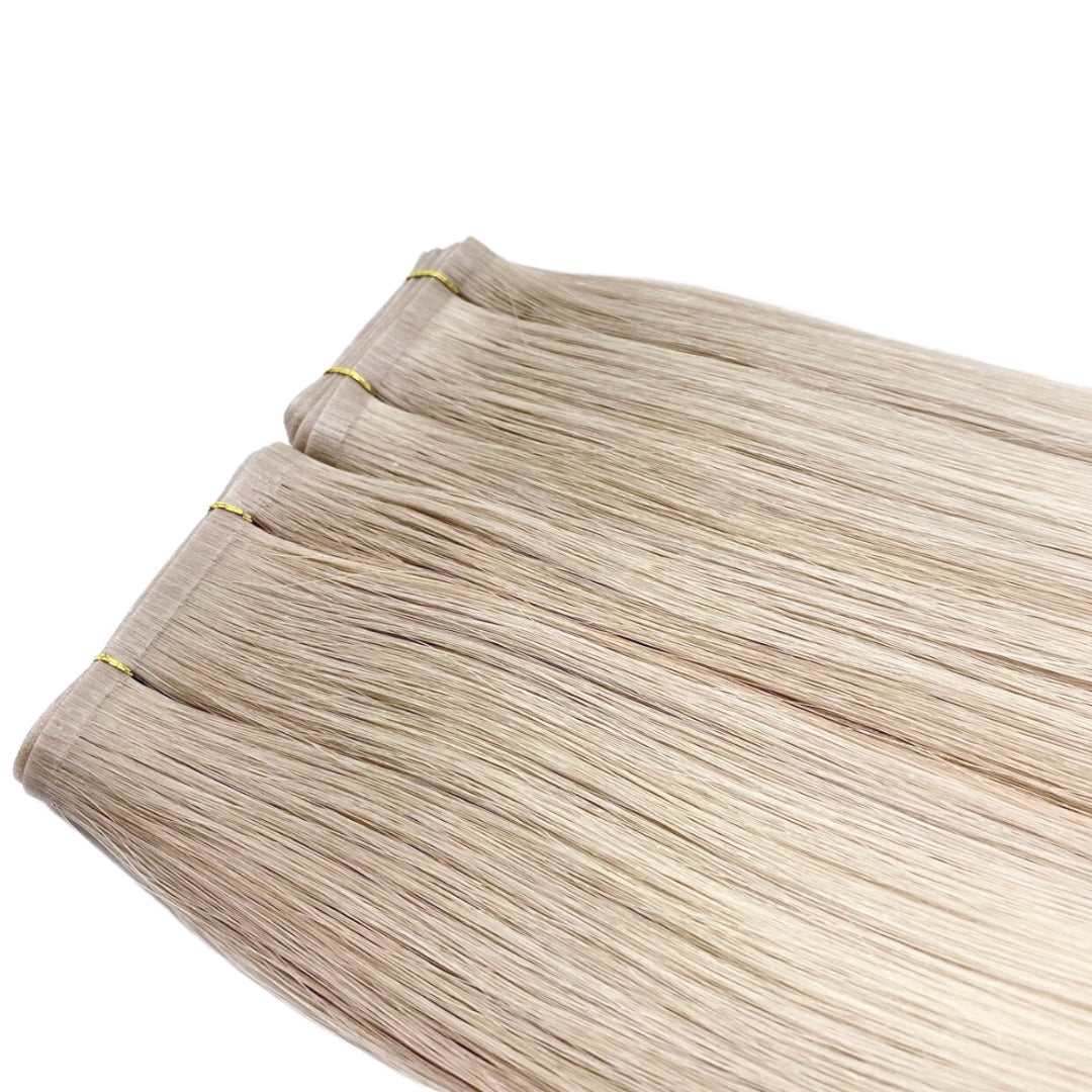 26" Tape Weft #6.2/613A Mixed Pearl Human Hair Extensions - Halle