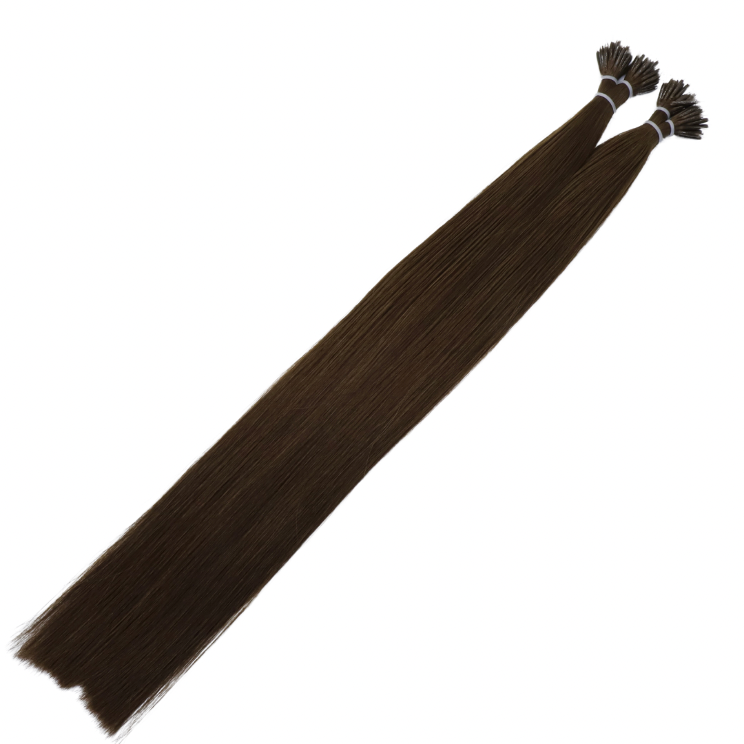 18" Nano Tip Chocolate Human Hair Extensions - Lauren
