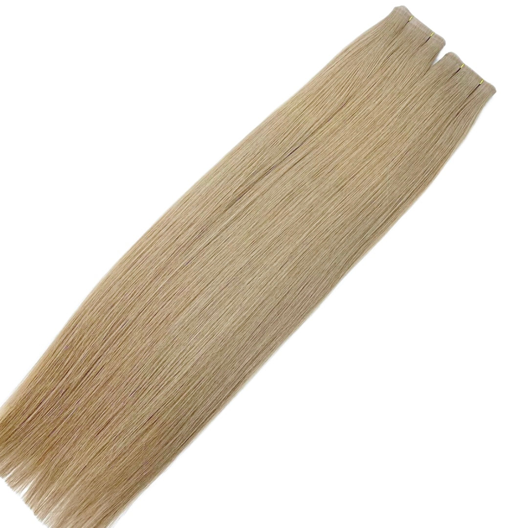 20" Tape Weft Ash Blondette Human Hair Extensions - Lily