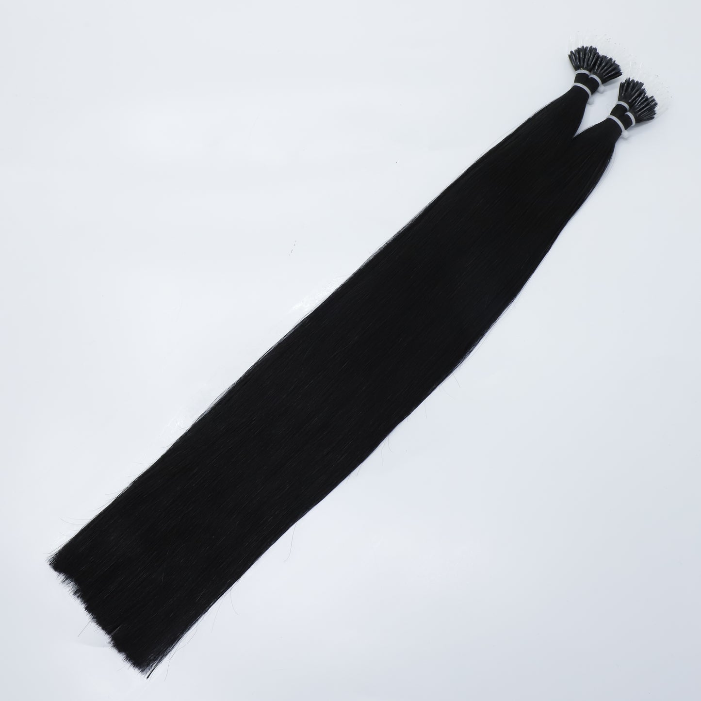 20" Nano Tip Jet Black Human Hair Extensions - Casey