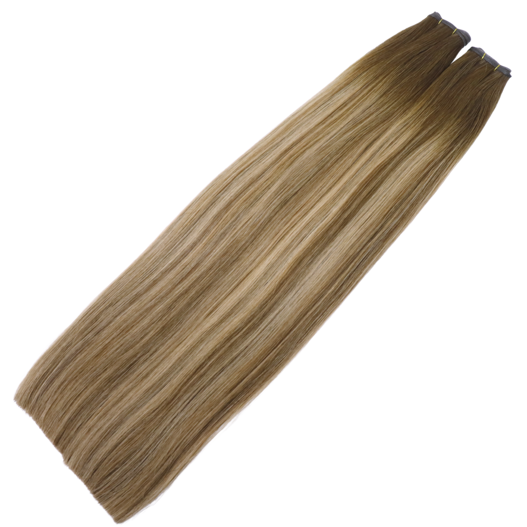 20" Genius Weft #T4Q 4Q/12C Creamy Nutmeg Human Hair Extensions - Ariana