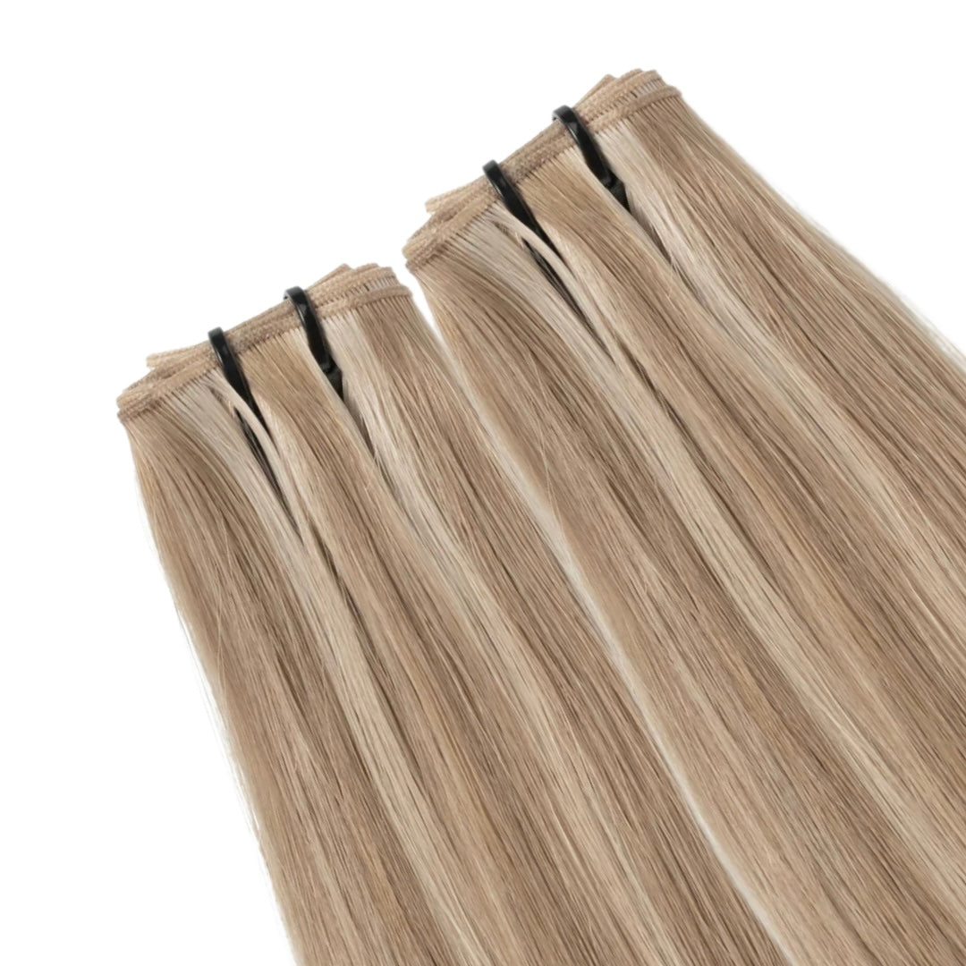 26" Genius Weft #T6.2-6.2/PLA Hollywood Bronde Human Hair Extensions - Michelle