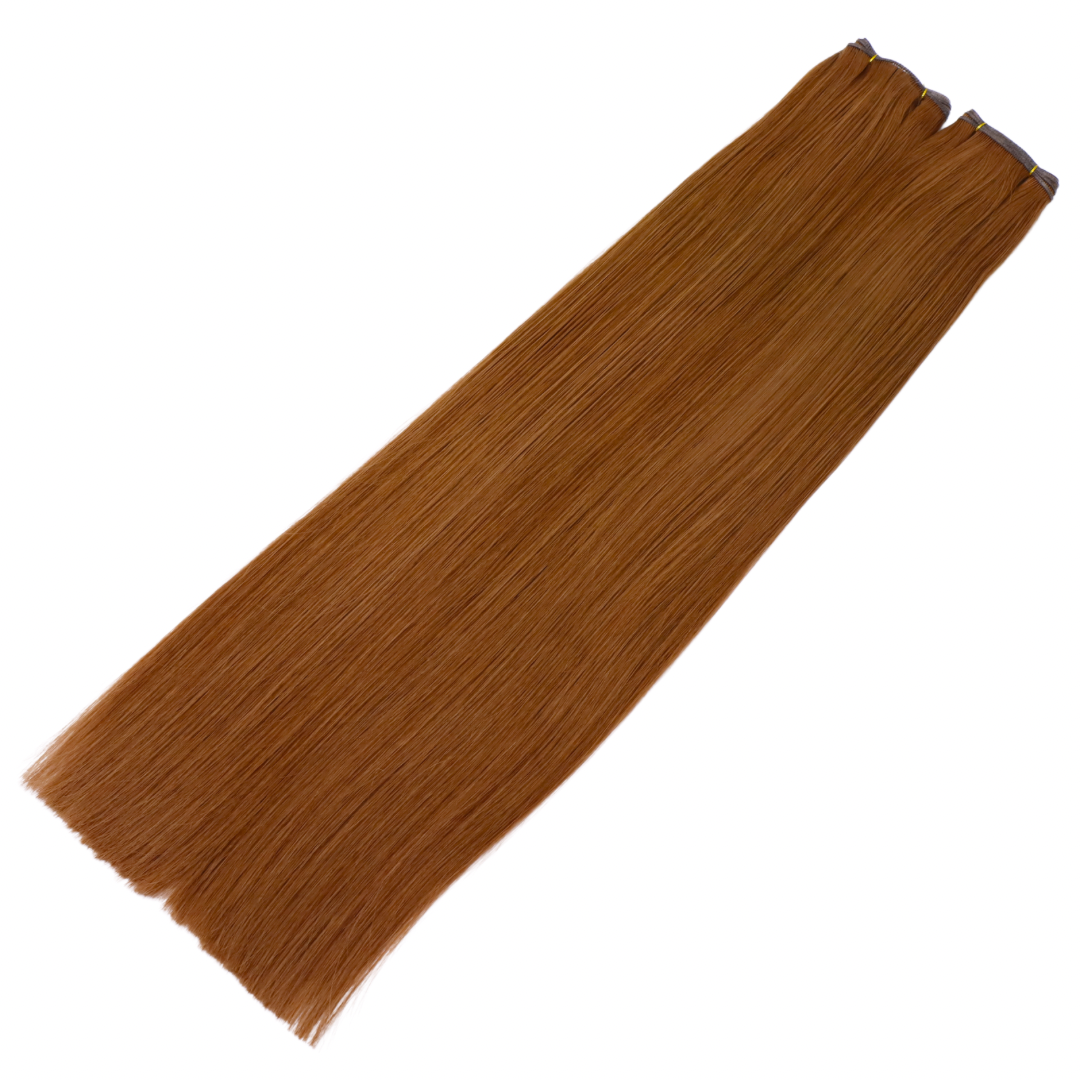 28" Genius Weft #34 Copper Human Hair Extensions - Polly
