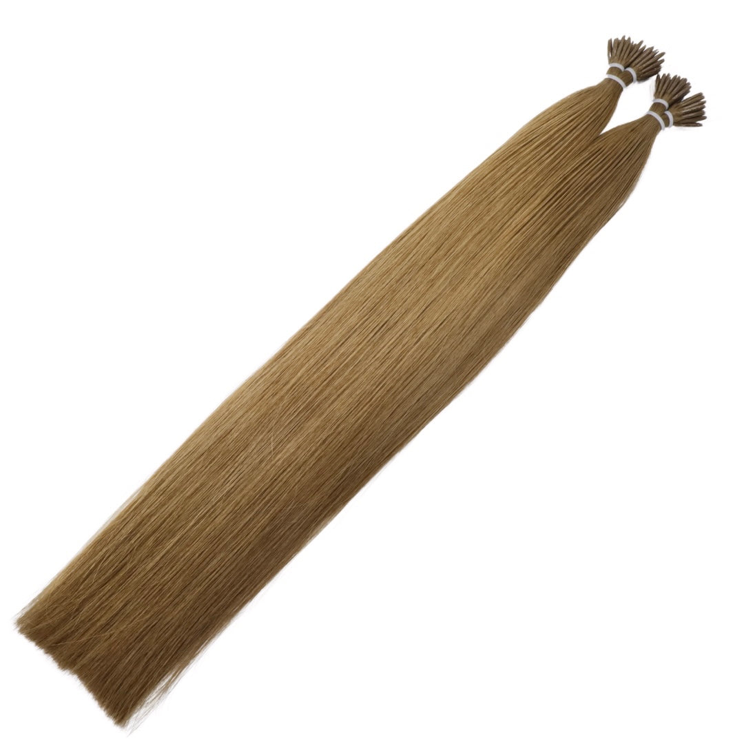 22" Nano Tip Light Caramel Human Hair Extensions - Luna