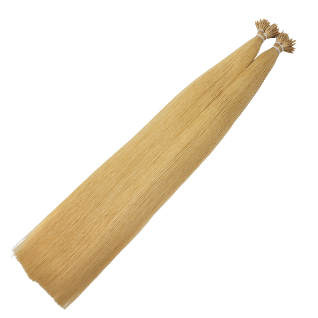 18" Nano Tip Strawberry Blonde Human Hair Extensions - Olivia