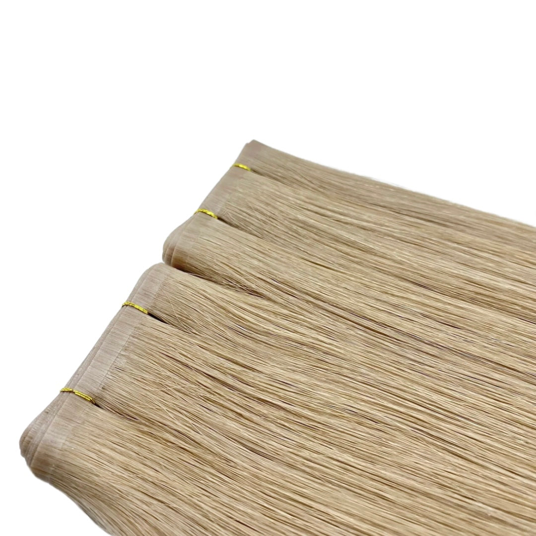 20" Tape Weft Ash Blondette Human Hair Extensions - Lily