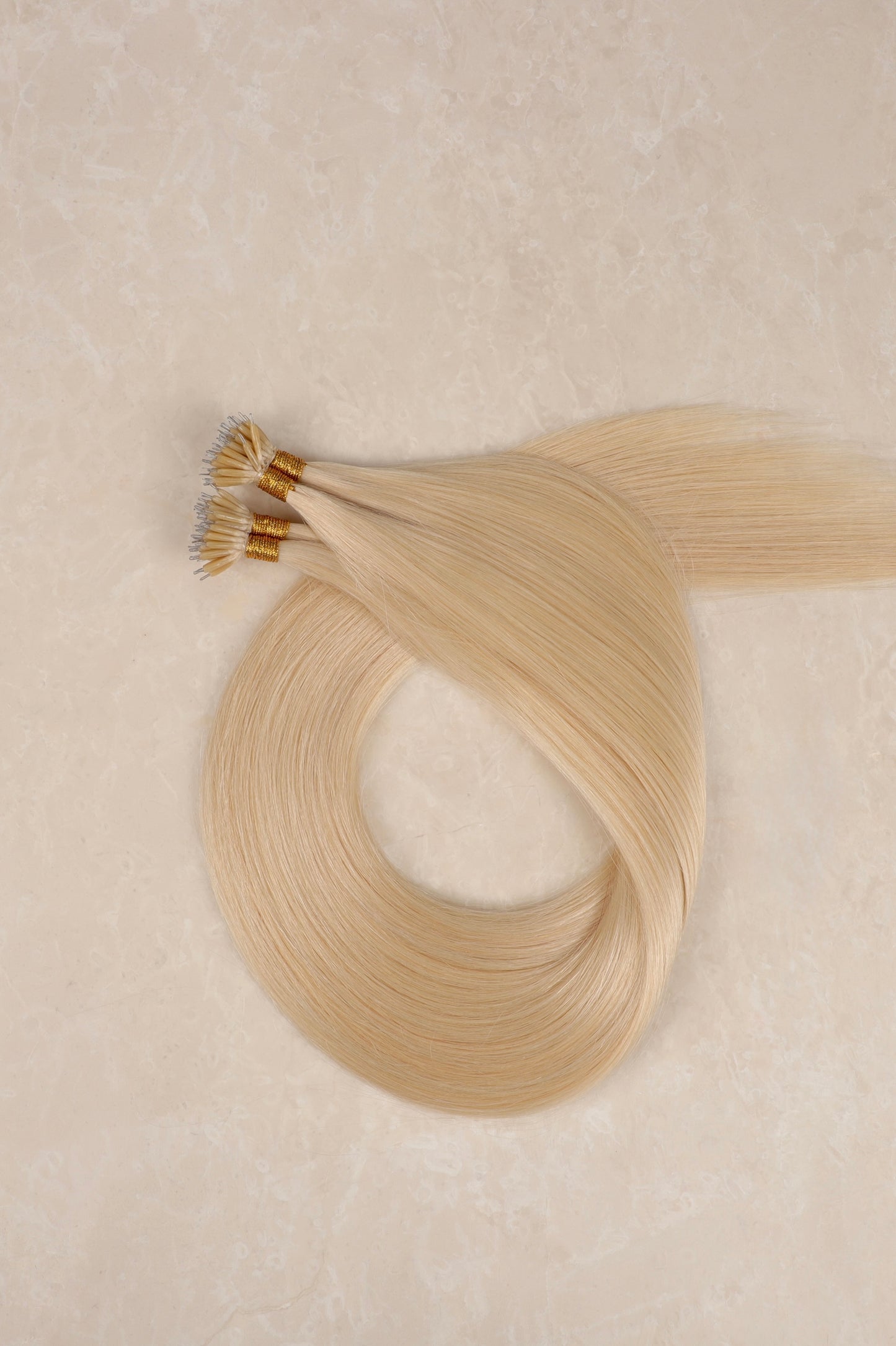 22" Nano Tip Human Hair Extensions. Champagne Blonde #20