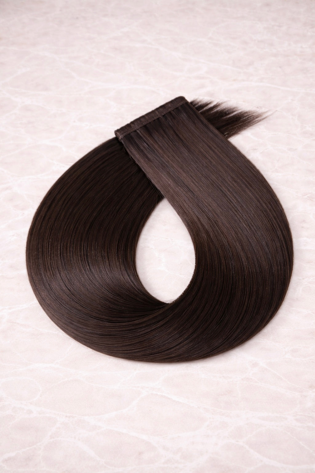 Flat Weft Human Hair Extensions. Espresso #2