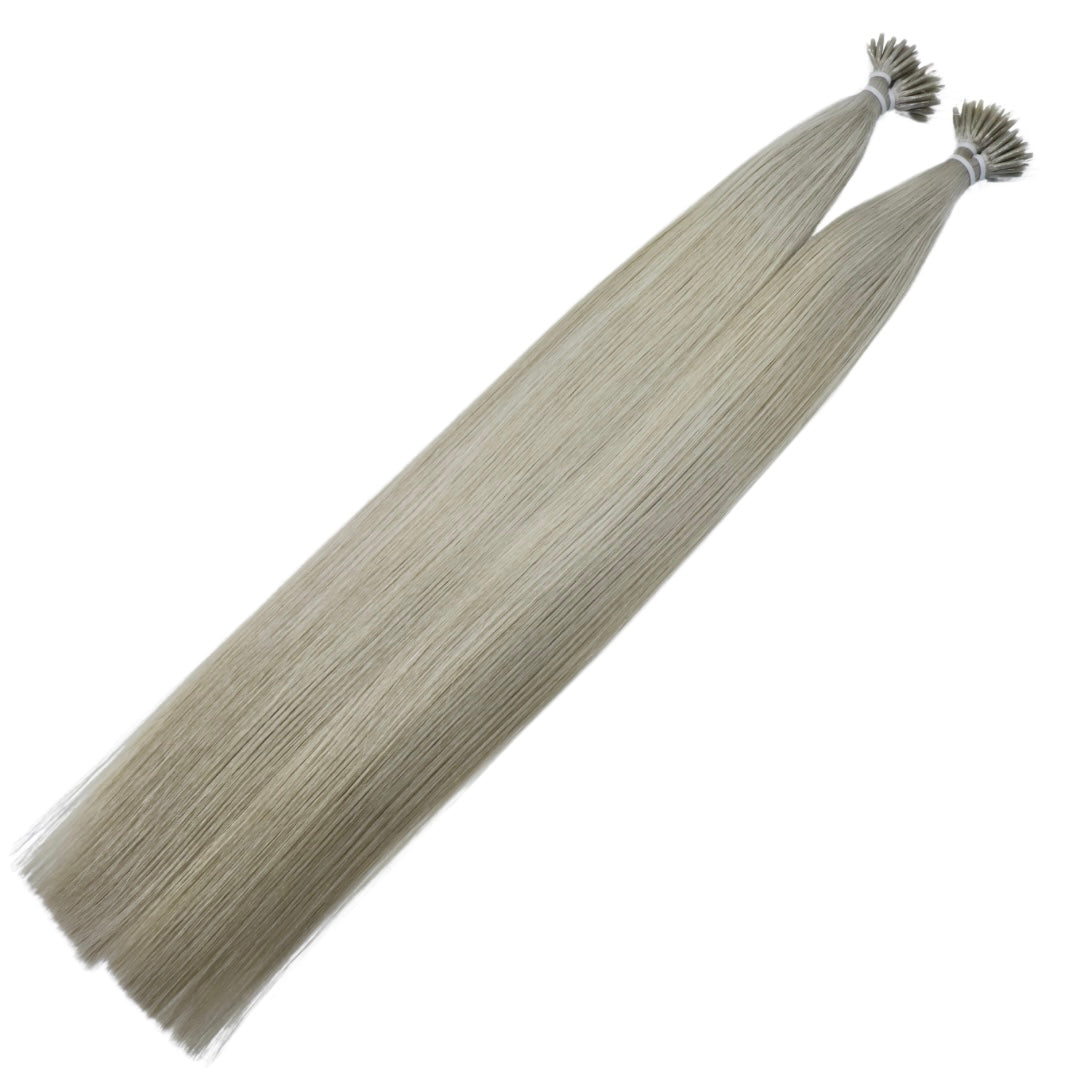 22" Nano Tip Silver Human Hair Extensions - Faye