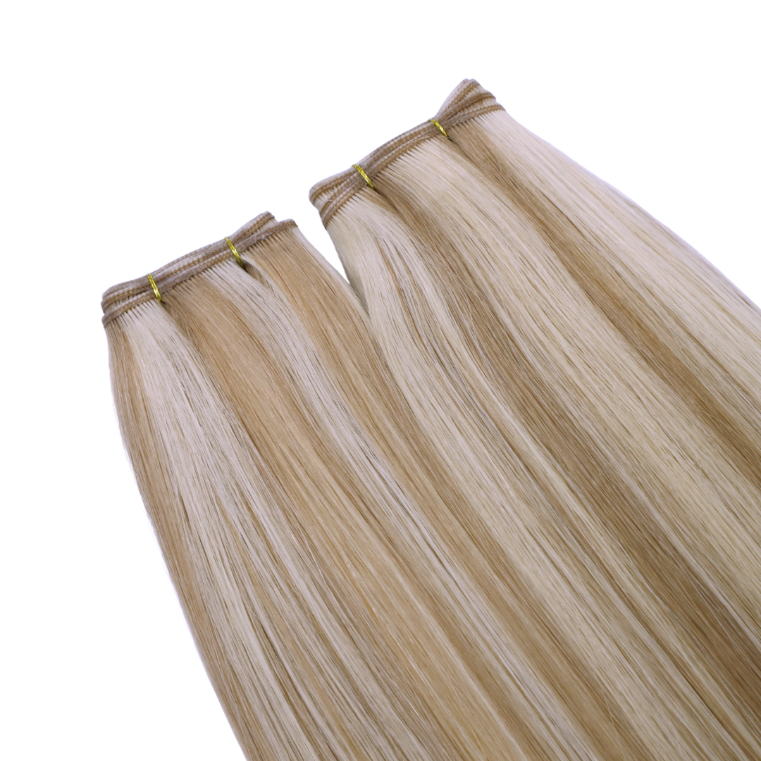 24" Genius Weft #T6.2 12C/6.2 Sunkissed Bronde Human Hair Extensions - Selena