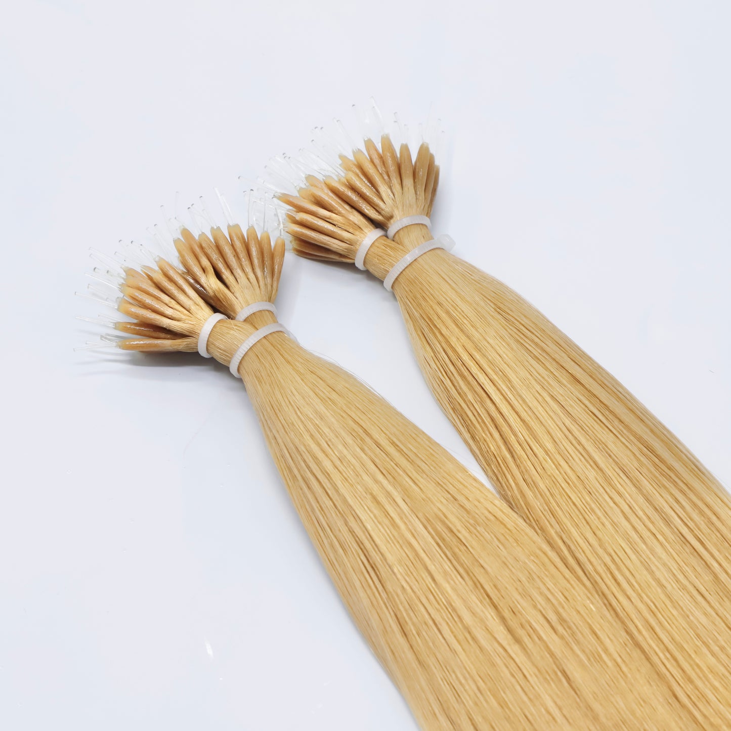 18" Nano Tip Strawberry Blonde Human Hair Extensions - Olivia