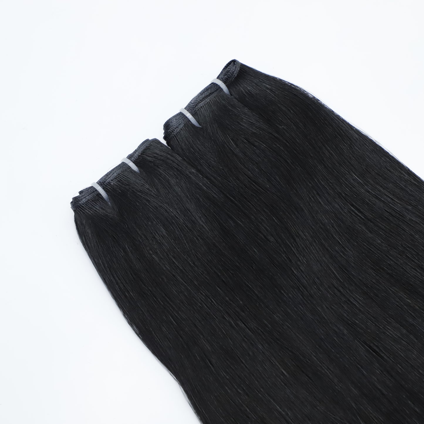 28" Genius Weft #1 Jet Black Human Hair Extensions - Casey