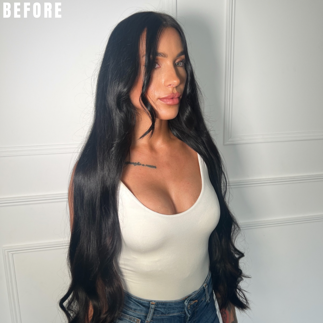 Two clip hair extensions bangs