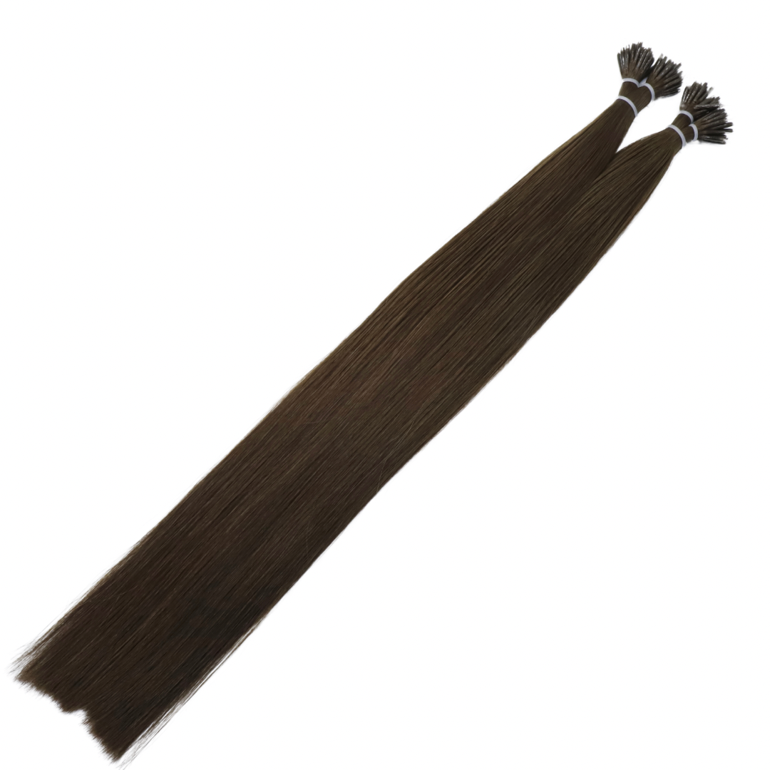 28" Nano Tip Toasted Almond Human Hair Extensions - Elle