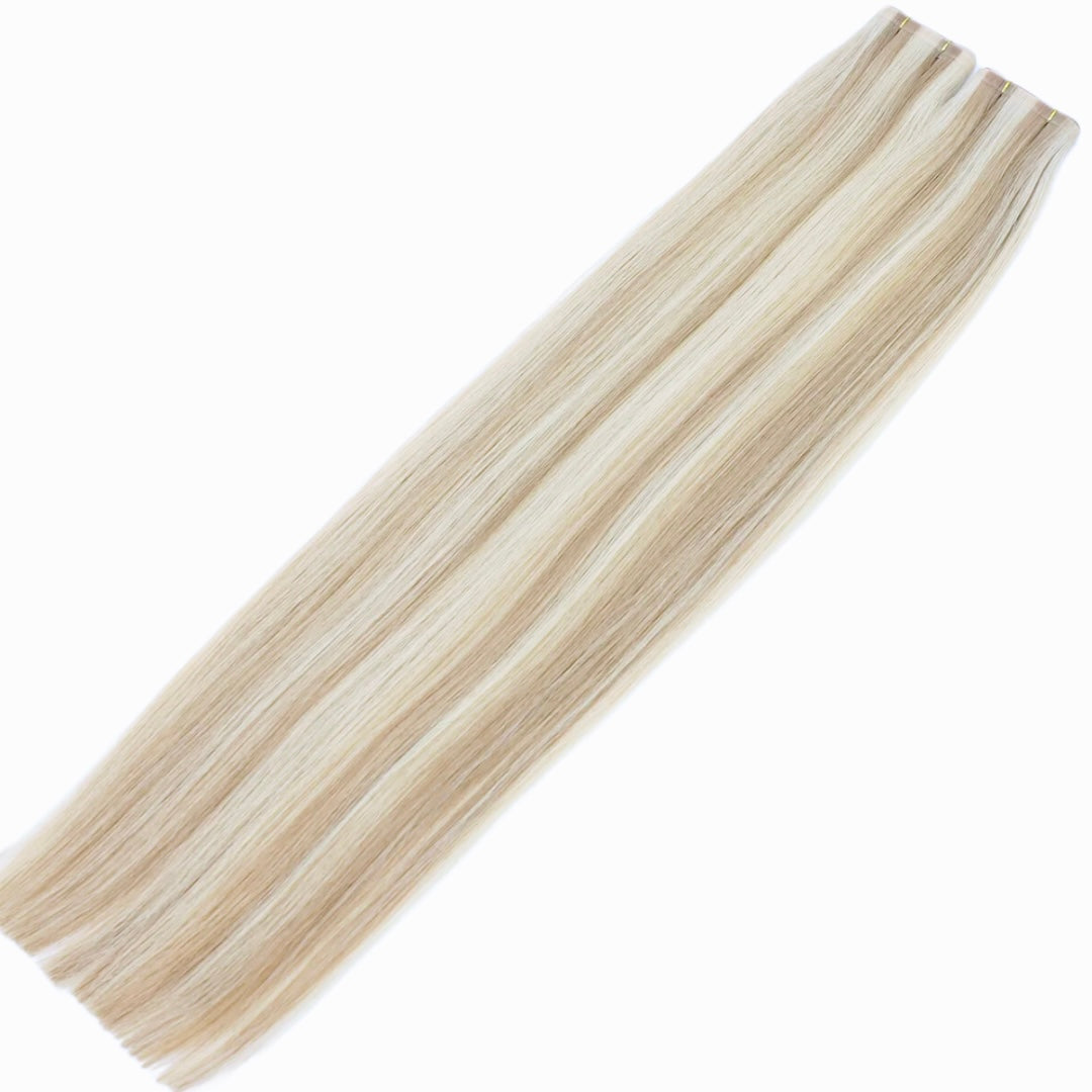 16" Tape Weft Scandi Blonde Human Hair Extensions - Jennifer