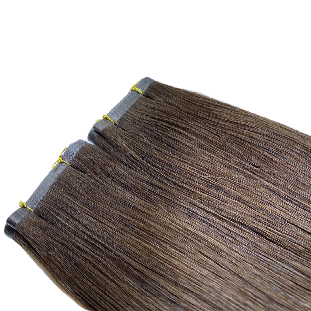 20" Tape Weft Chocolate Human Hair Extensions - Lauren
