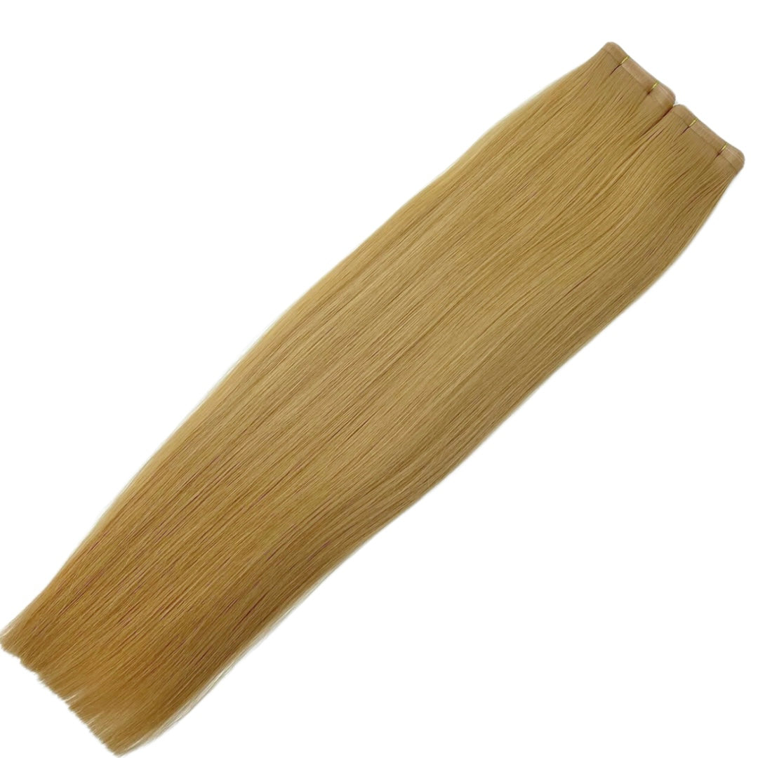 30" Tape Weft Light Mocha Human Hair Extensions - Sasha