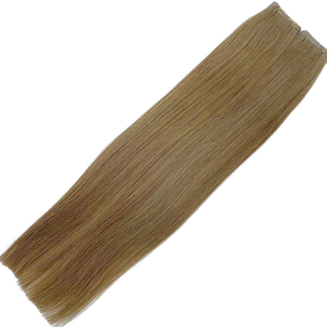 22" Tape Weft Light Ash Truffle Human Hair Extensions - Zoe