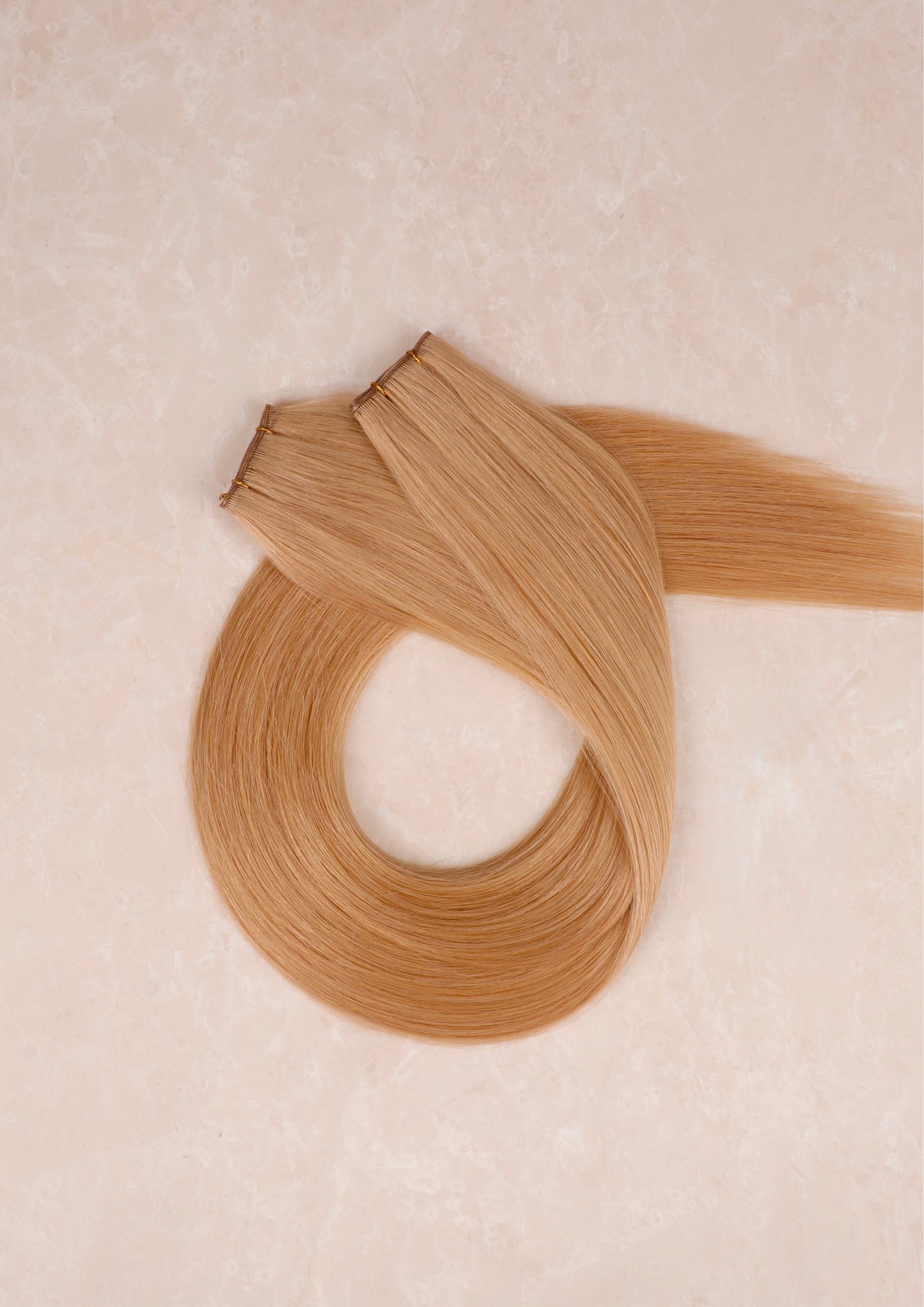 22" Genius Weft Human Hair Extensions. Auburn