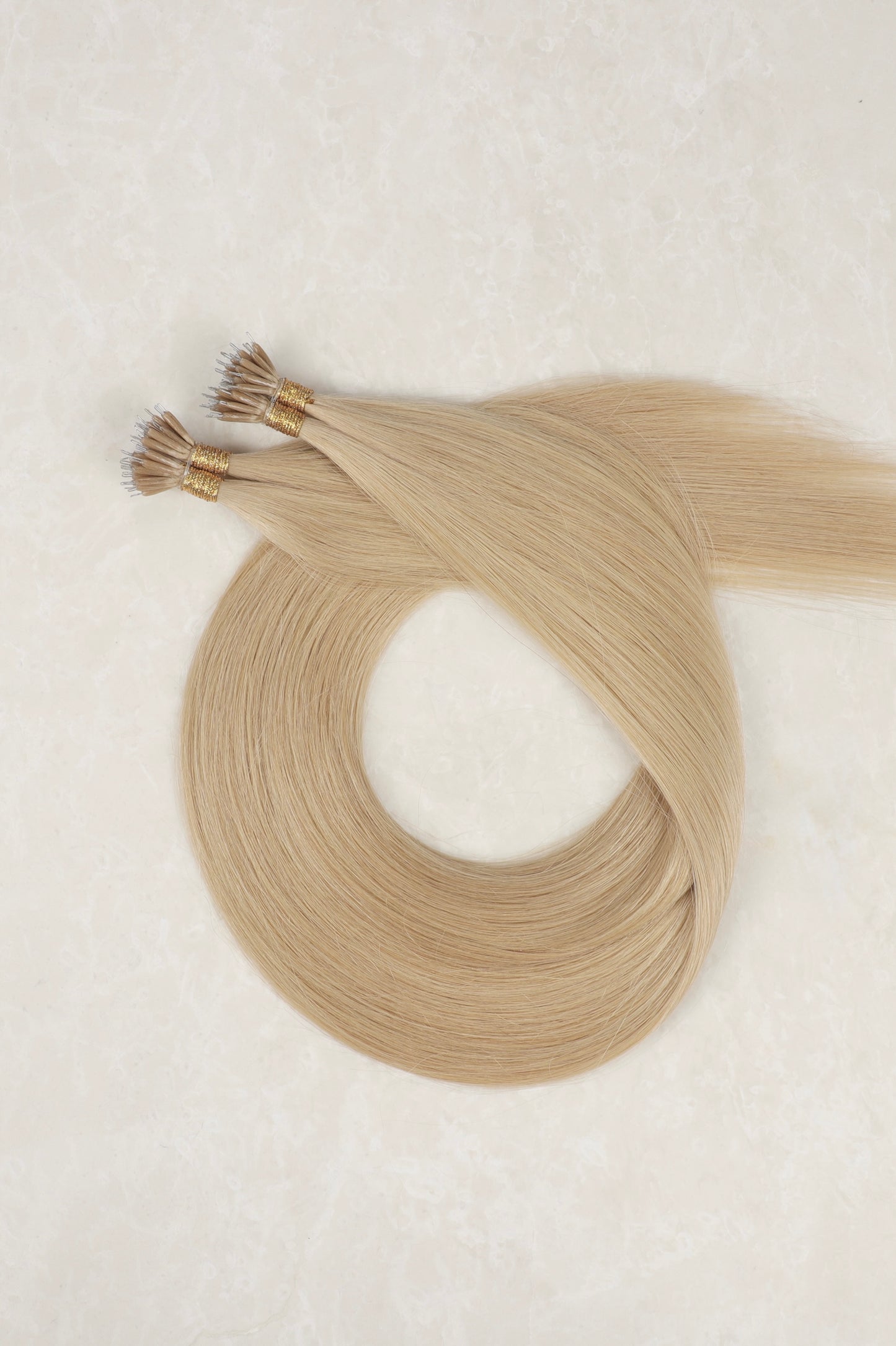 24" Nano Tip Human Hair Extensions. Mid Beige Blonde #DB3