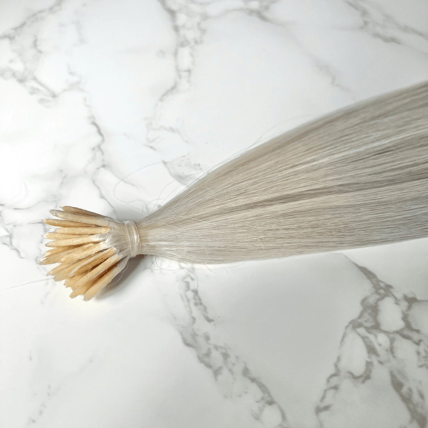 26" I Tip Silver Human Hair Extensions - Faye