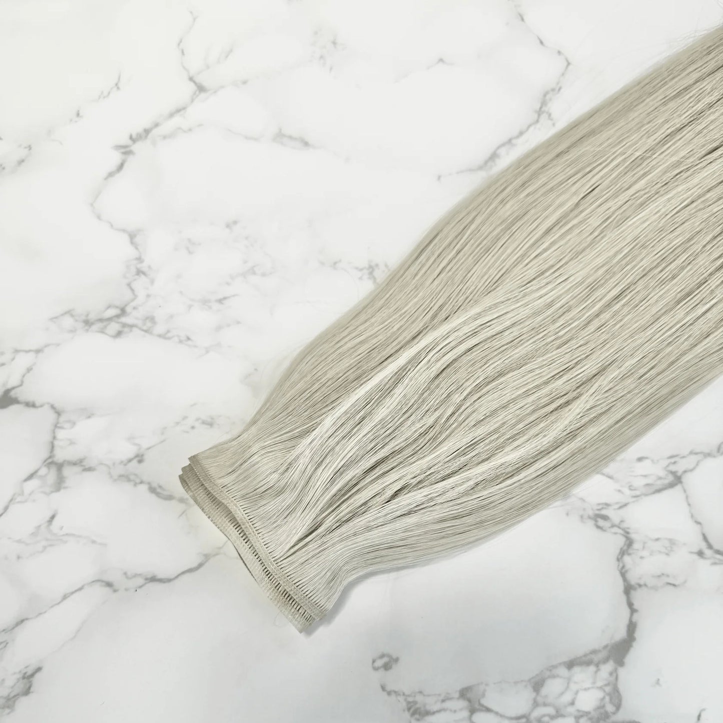 20" Genius Weft Dark Silver Human Hair Extensions - Jess