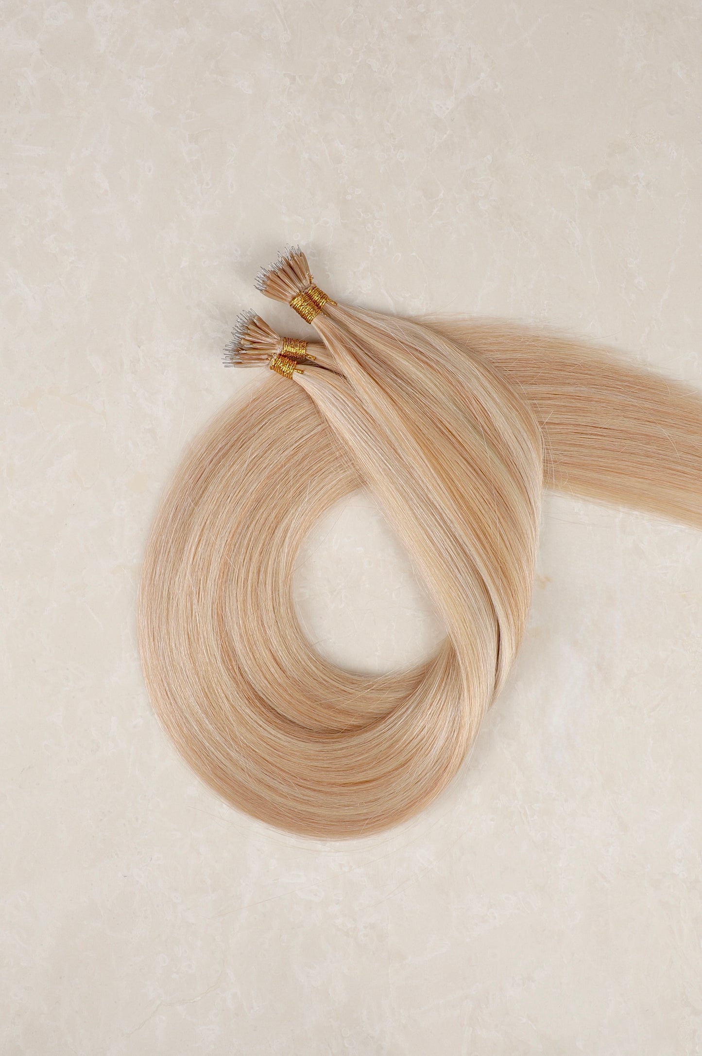 24" Nano Tip Human Hair Extensions. Highlighted Blonde B10/1004/1010/1003